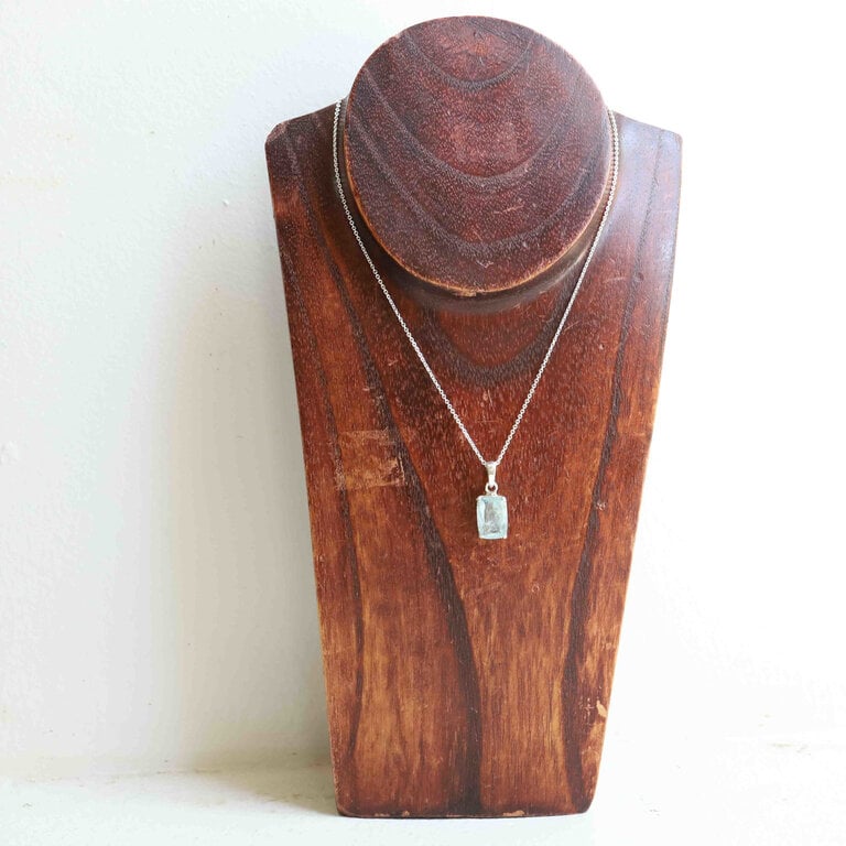 Pendentif Aigue-marine - Rectangle