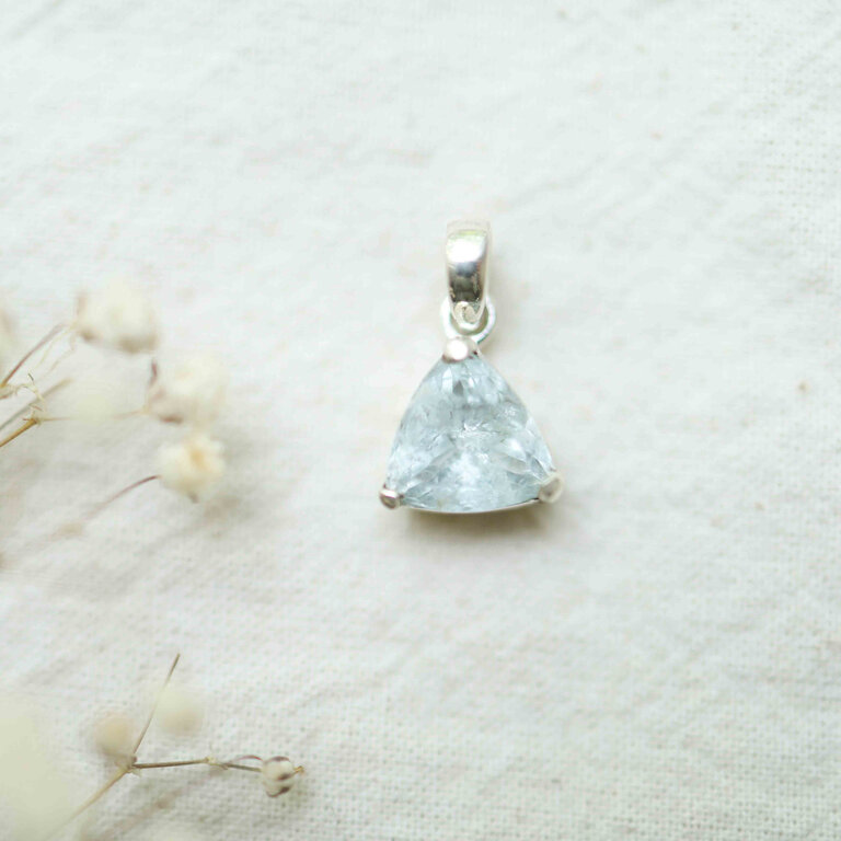 Aquamarine Pendant - Triangle