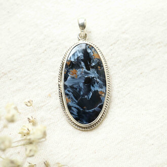 Pendentif Piétersite - Hortensia ovale