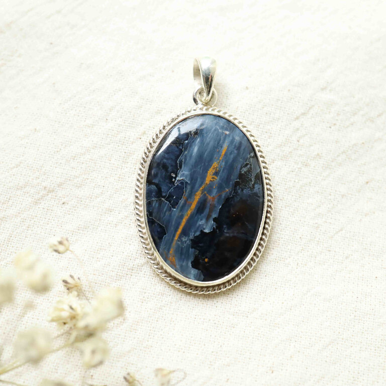 Pendentif Piétersite - Hortensia ovale