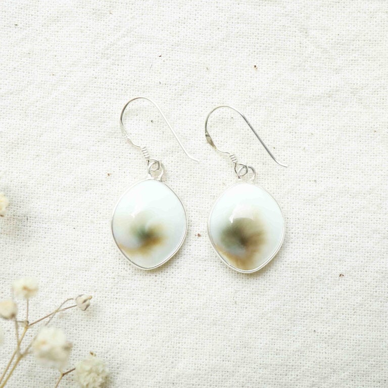 Boucles d'oreilles Oeil de Ste-Lucie - Serti ajouré