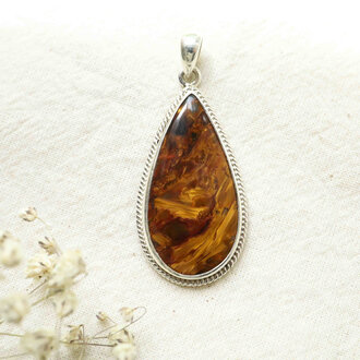 Pendentif Piétersite - Hortensia goutte