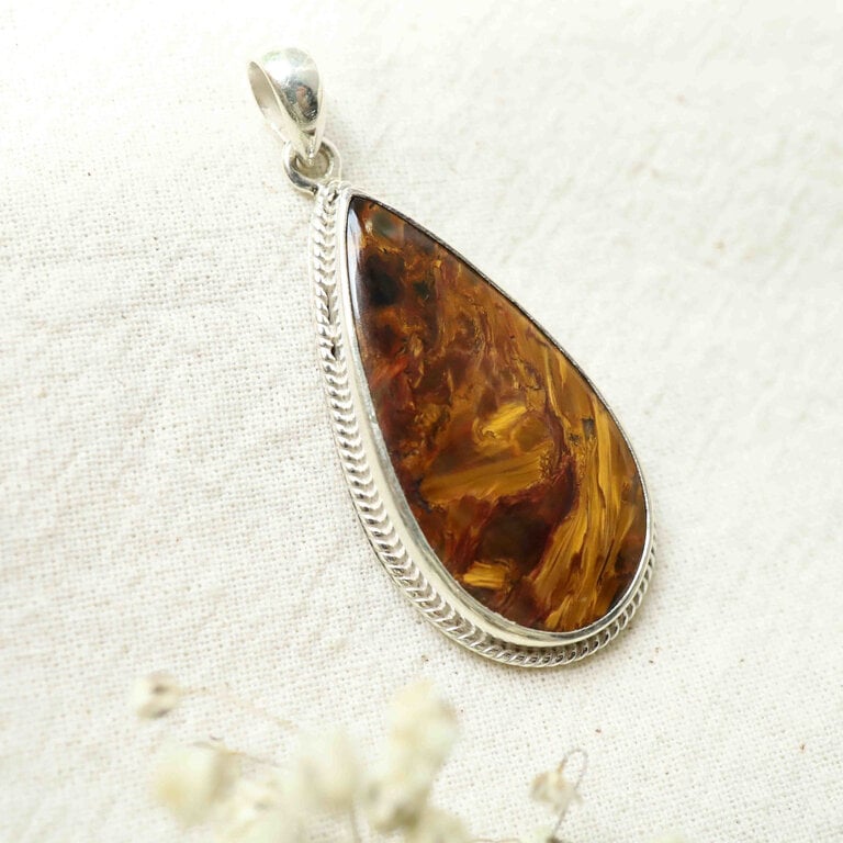 Pendentif Piétersite - Hortensia goutte