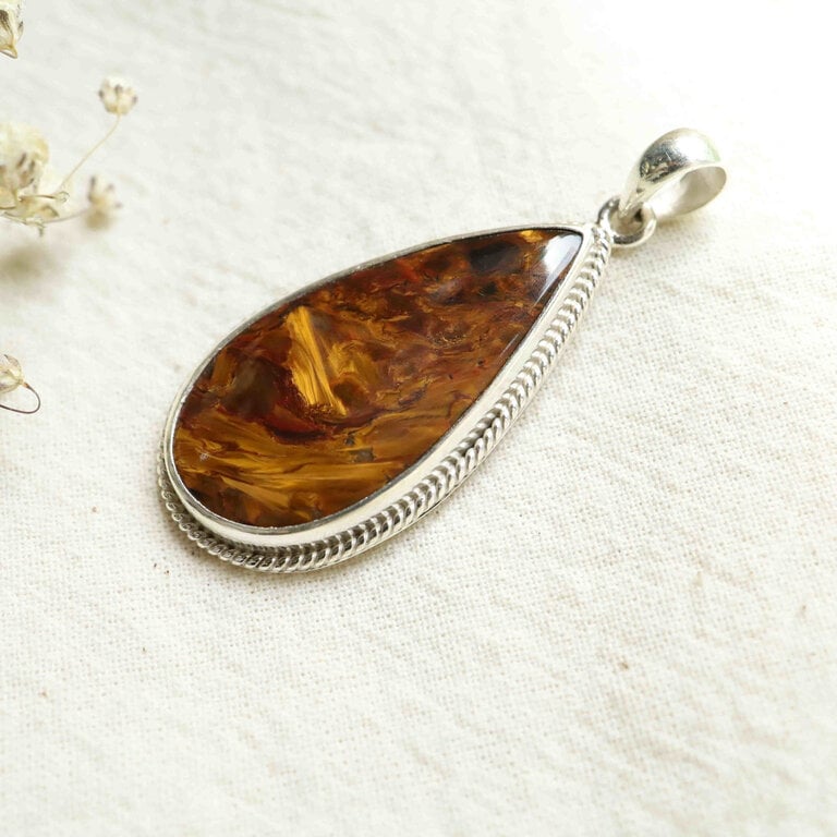 Pendentif Piétersite - Hortensia goutte