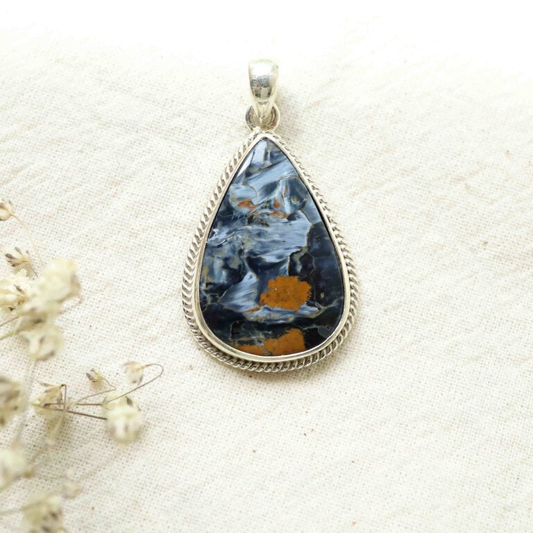 Pendentif Piétersite - Hortensia goutte