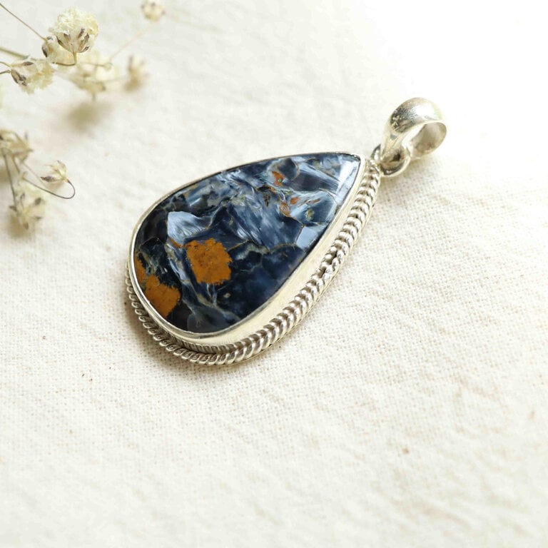 Pendentif Piétersite - Hortensia goutte