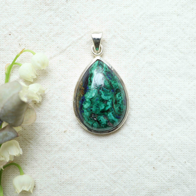 Azurite & Malachite Pendant - Harmonie