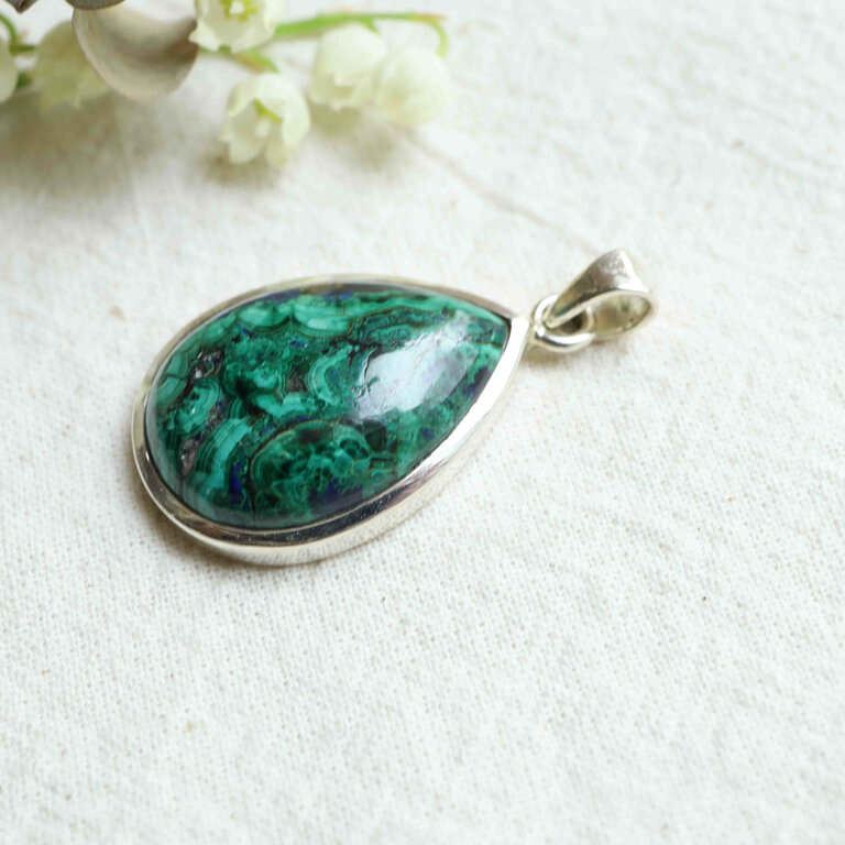 Pendentif Azurite & Malachite - Harmonie