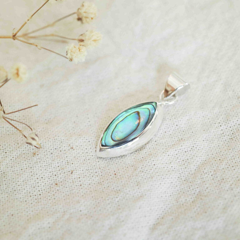 Abalone Pendant - Marquise
