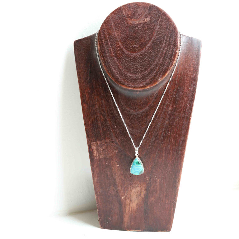 Pendentif Malachite & Chrysocolle - Goutte