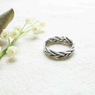Bague argent - Tressé