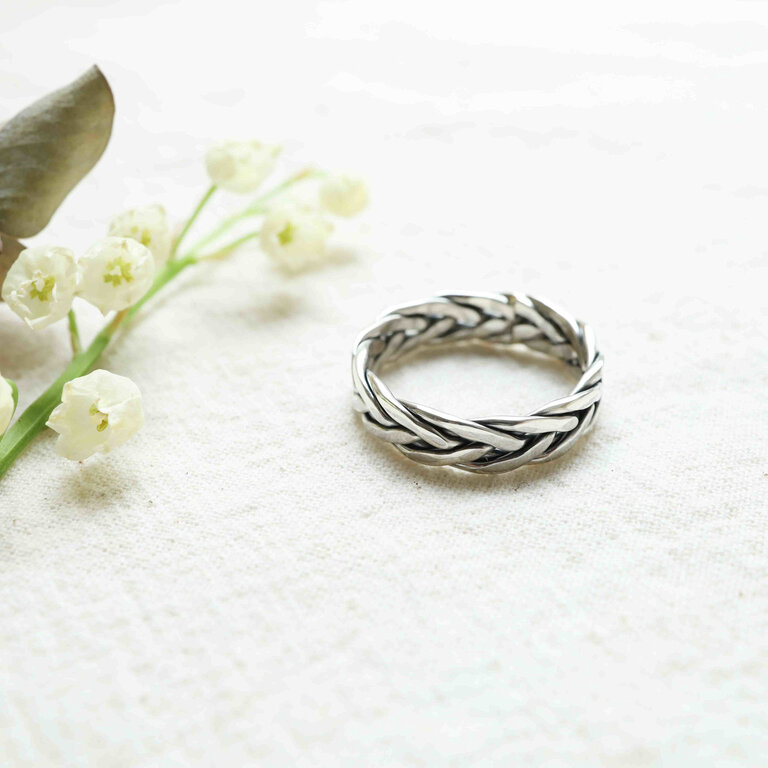 Bague argent - Tressé