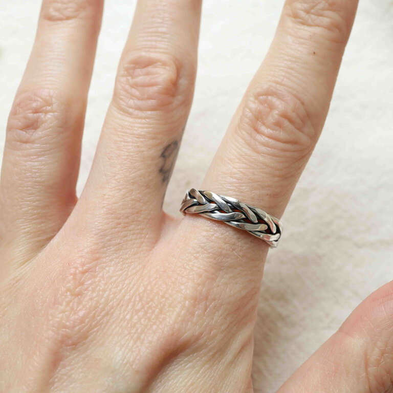 Bague argent - Tressé