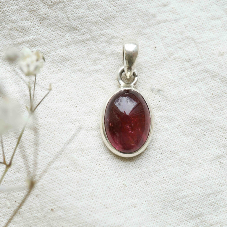 Pendentif Tourmaline rose - Simple