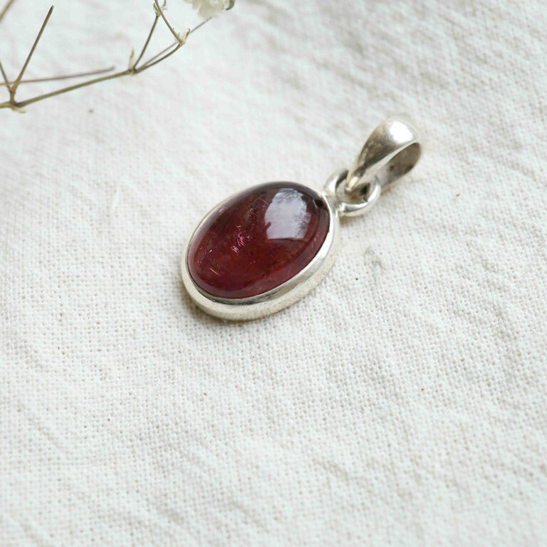 Pendentif Tourmaline rose - Simple