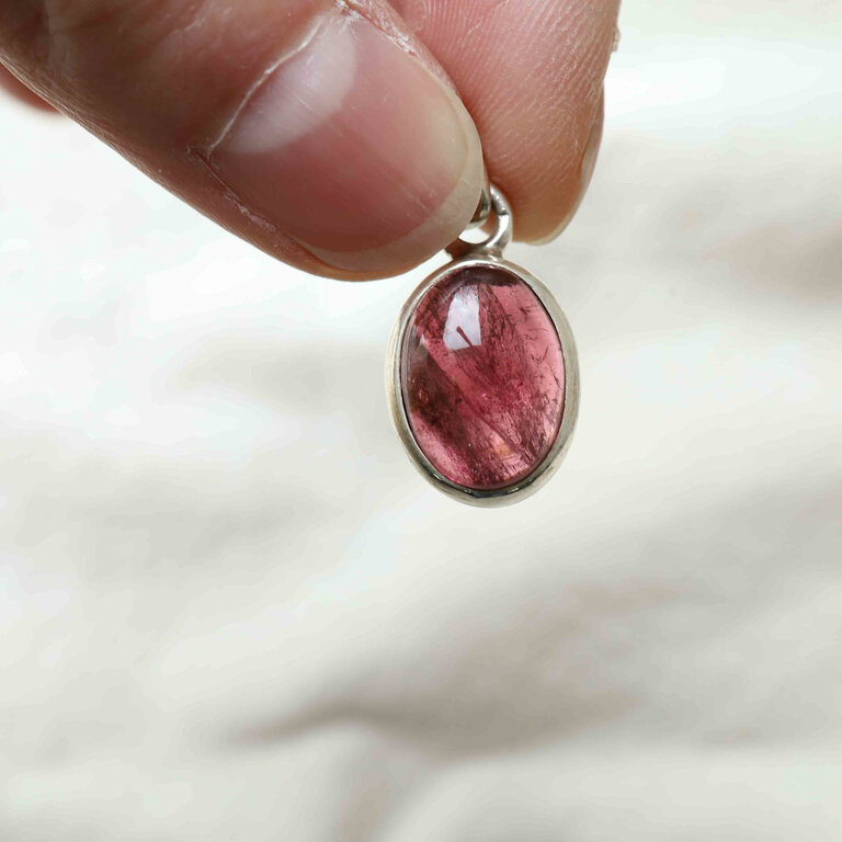 Pink Tourmaline Pendant - Simple