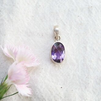 Pendentif Améthyste - Ovale