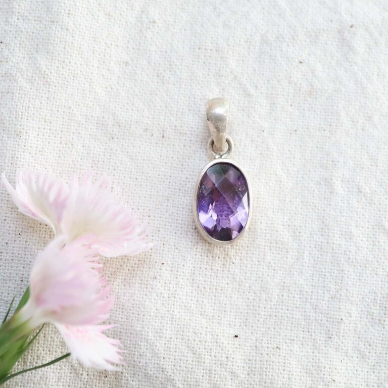 Pendentif Améthyste - Ovale