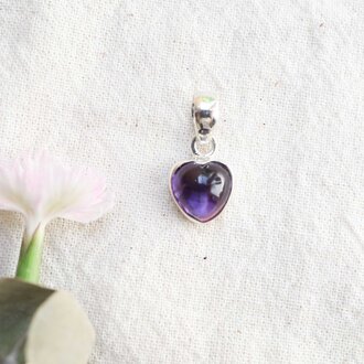 Amethyst Pendant - Coeur