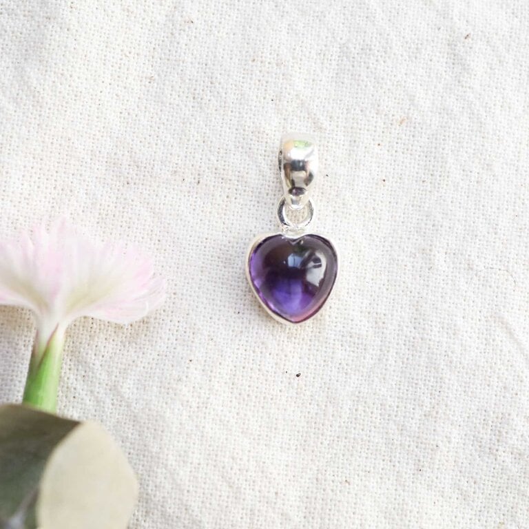 Pendentif Améthyste - Coeur