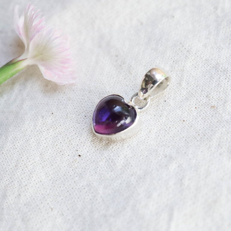 Pendentif Améthyste - Coeur