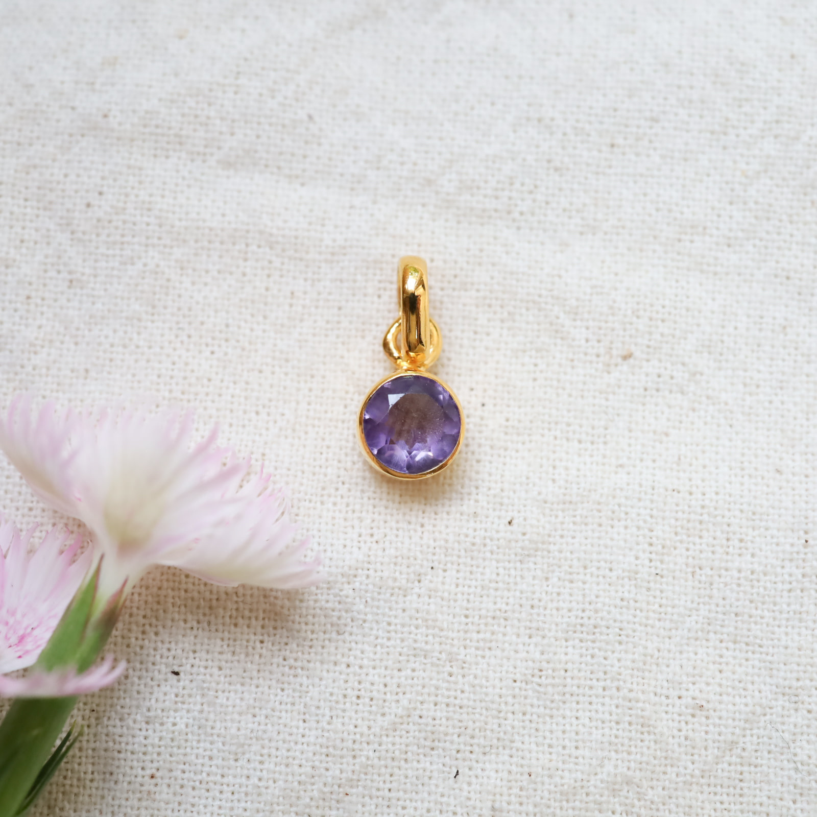 Amethyst Pendant - Gold plated