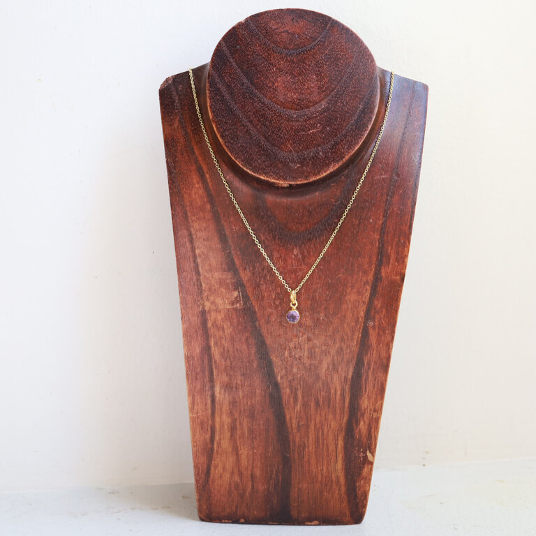 Amethyst Pendant - Gold plated