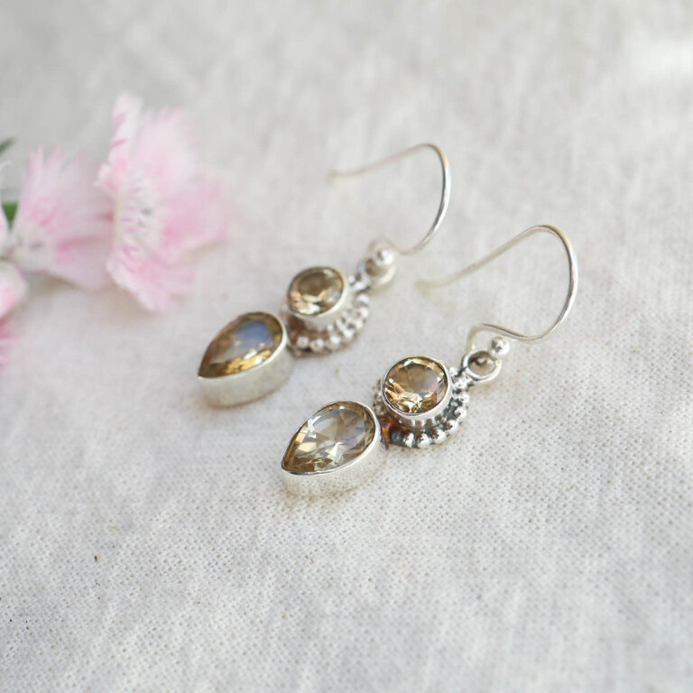 Boucles d'oreilles Citrine - Santolina