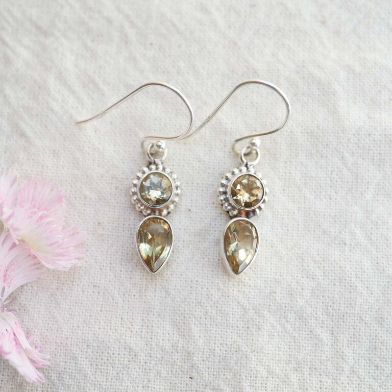 Boucles d'oreilles Citrine - Santolina