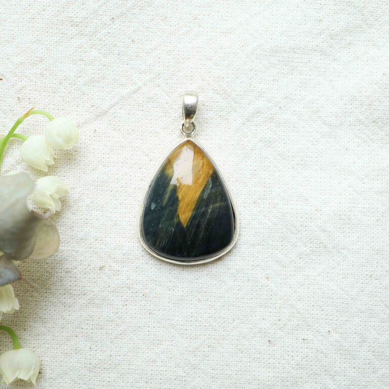 Pendentif Oeil de tigre & Oeil de faucon - Simple