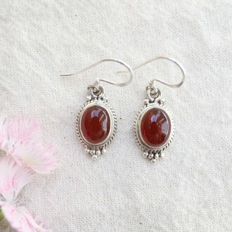 Boucles d'oreilles Cornaline - Coquille