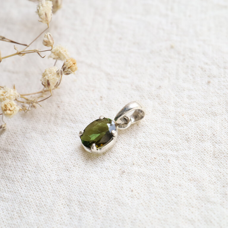 Pendentif Tourmaline verte - Facetté