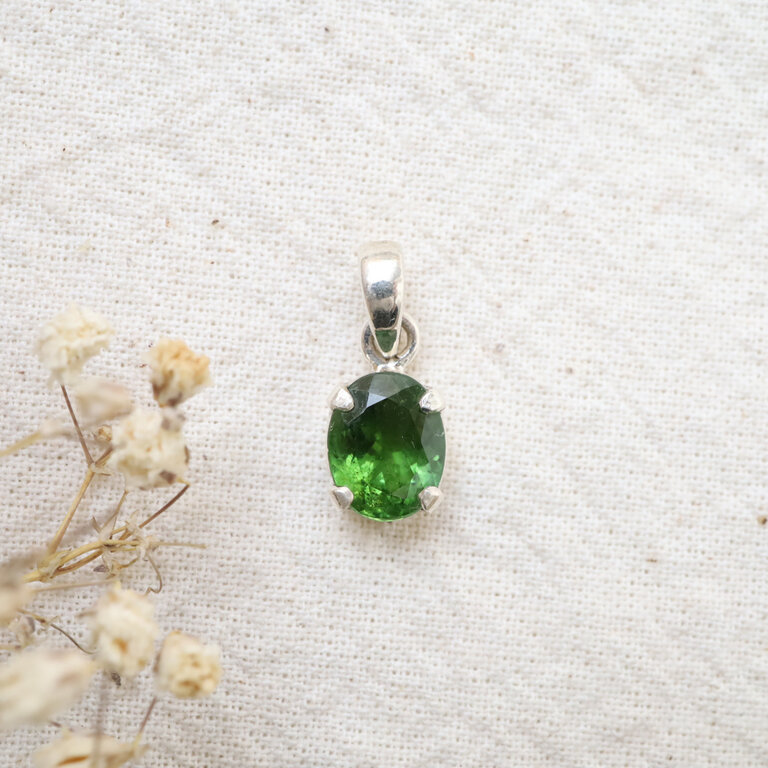 Pendentif Tourmaline verte - Facetté