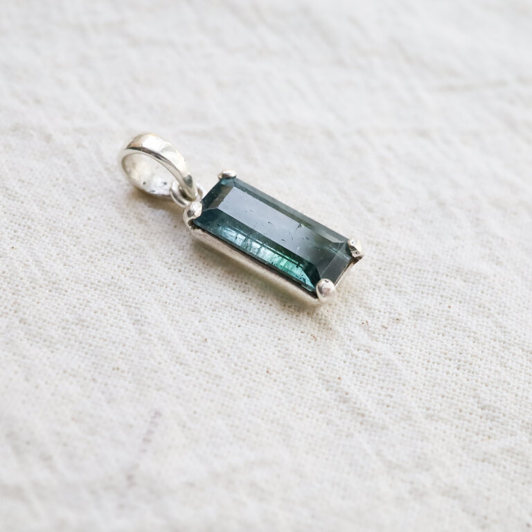 Pendentif Tourmaline bicolore - Rectangle