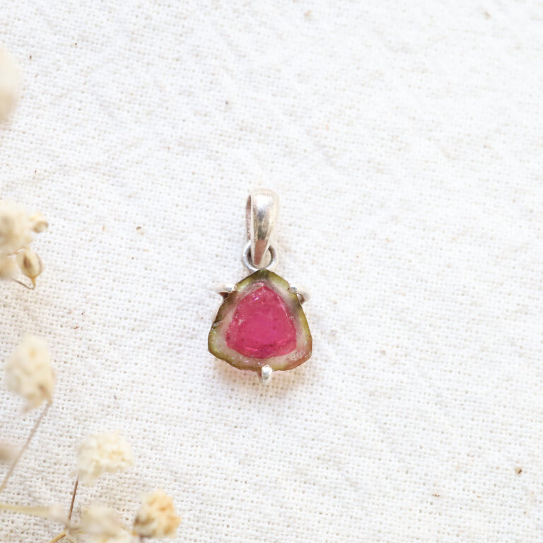 Watermelon Tourmaline Pendant - Délicat
