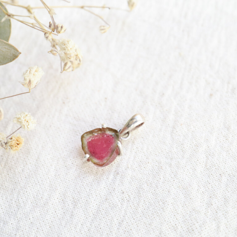 Watermelon Tourmaline Pendant - Délicat