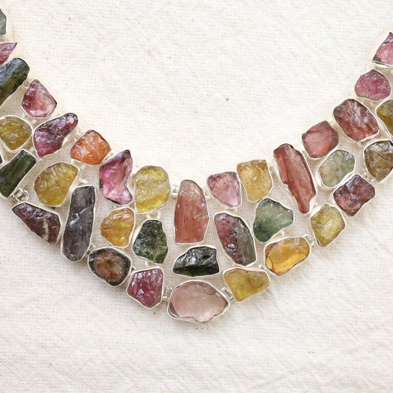 Collier Tourmaline mixte brut - Hathor