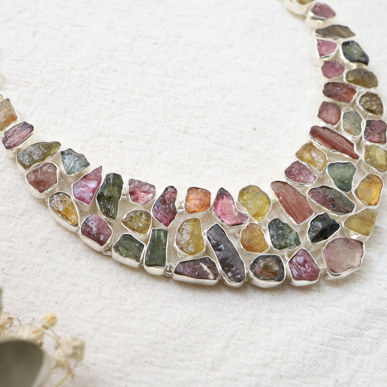 Collier Tourmaline mixte brut - Hathor