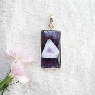 Amethyst Pendant - Rectangle