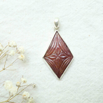 Pendentif Rubis - Losange