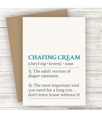 Unpreparathon Chafing Cream Greeting Card