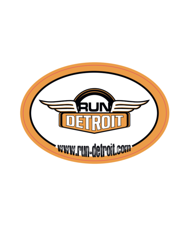 Sticker RUNdetroit Oval