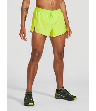 Men's Neon Yellow 1 Elite Split Shorts