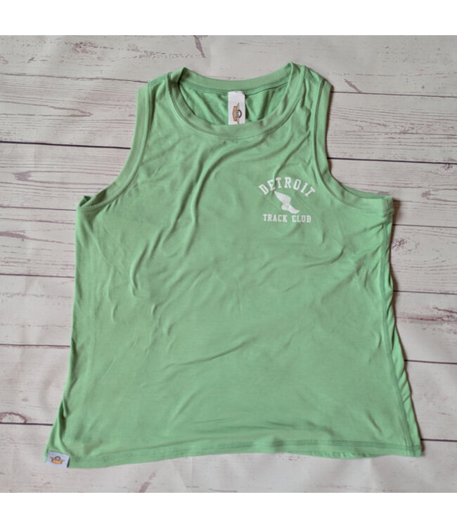 Womens High Neck Crop Performance Tech Tank Top