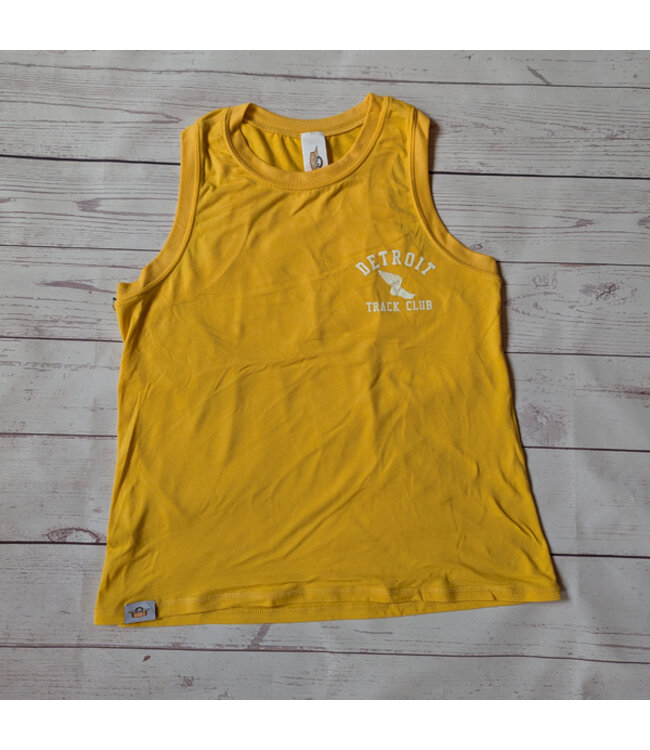 RUNdetroit Womens High Neck Crop Performance Tech Tank Top