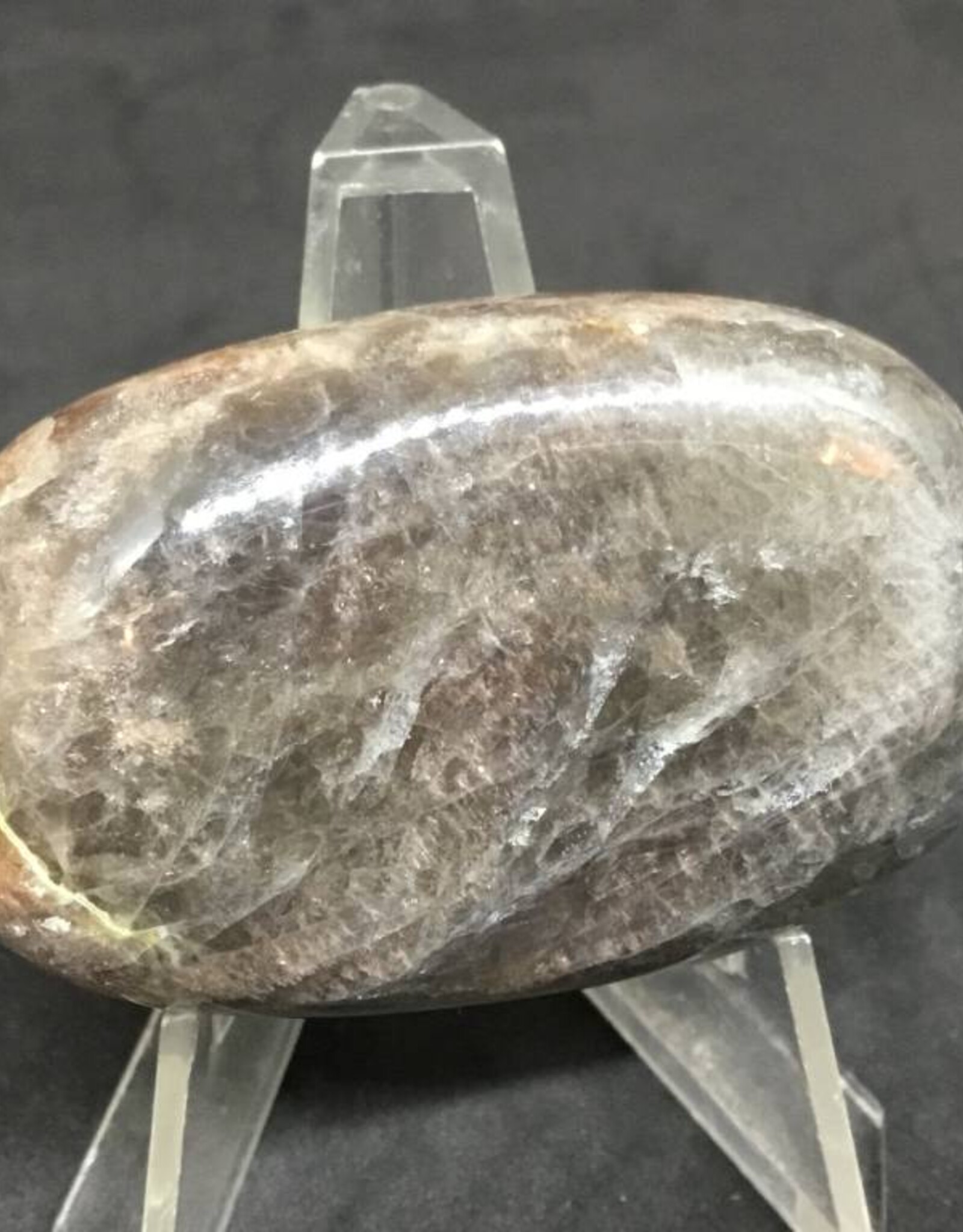 Black Moonstone Palm Stone