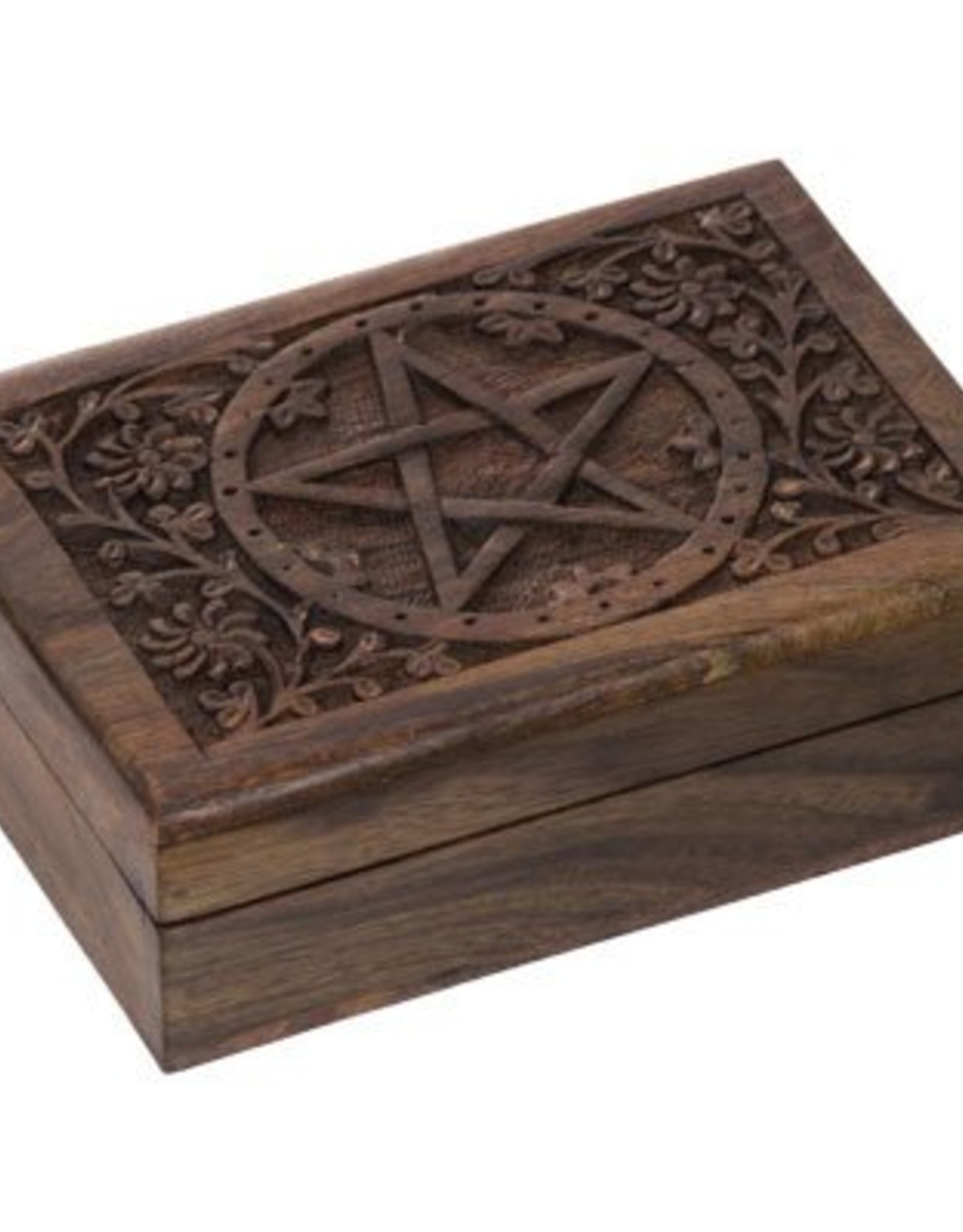 Pentacle - Carved Wood Box (5X7)