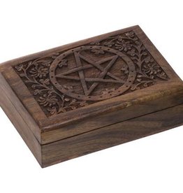 Pentacle - Carved Wood Box (5X7)