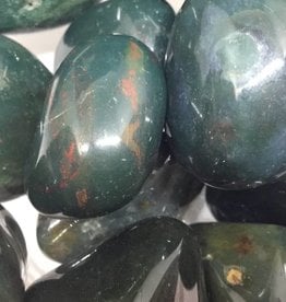 Bloodstone tumbled stone