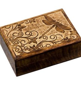 Dragonfly - Carved Wood Box (5X7)